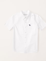Abercrombie & Fitch Smart Short Sleeve White 100% Cotton Shirt - Image 1 of 1