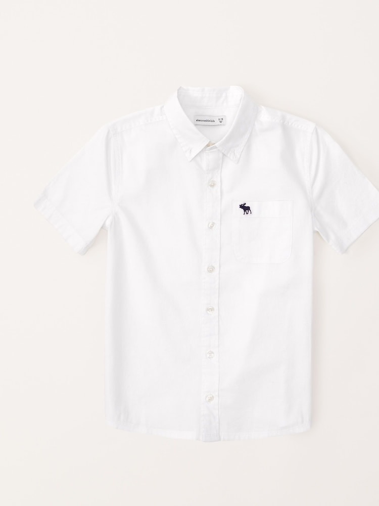 Abercrombie & Fitch Smart Short Sleeve White 100% Cotton Shirt - Image 1 of 1