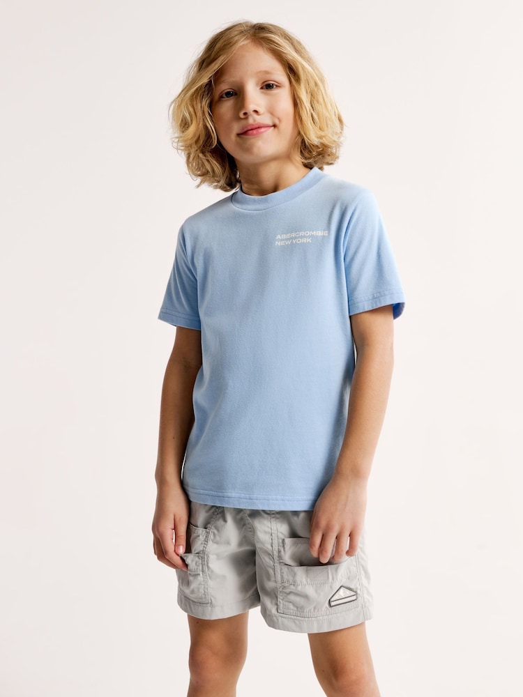 Abercrombie & Fitch Blue Sausage Dog Back Print Graphic T-Shirt - Image 1 of 2