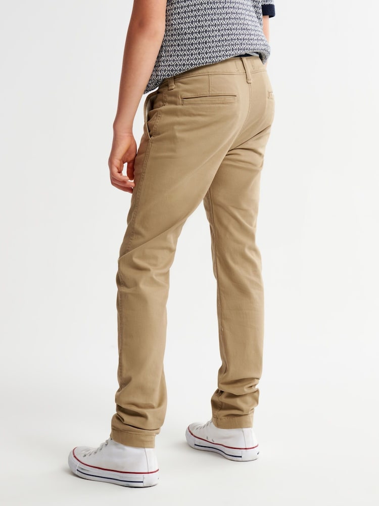 Abercrombie & Fitch Twill Smart Chino Brown Trousers - Image 2 of 5