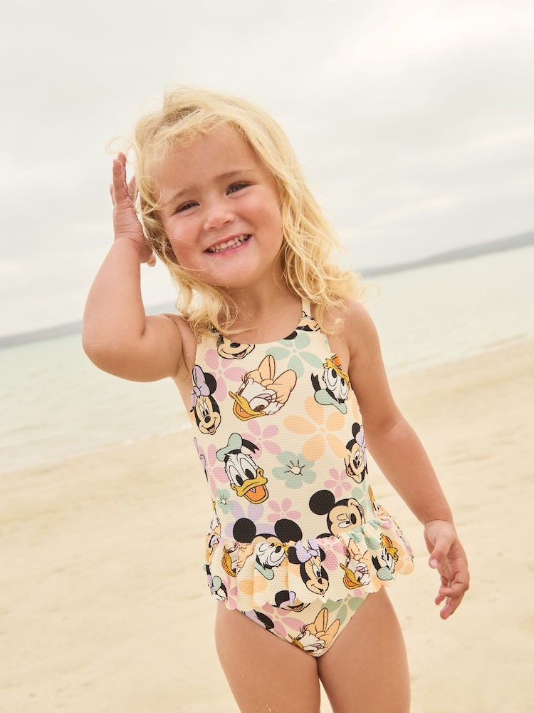 Pink Minnie Mouse Frill Swimsuit (3mths-10yrs) - Image 1 of 7