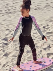 Black/Purple 3mm Neoprene Wetsuit (1-16yrs) - Image 1 of 8