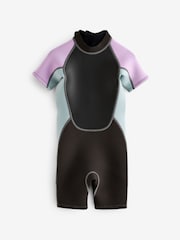 Black/Purple Short Sleeve Neoprene Wetsuit (1-16yrs) - Image 6 of 8