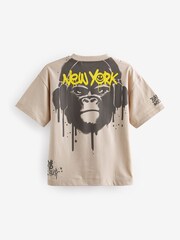 Stone Gorilla Graffiti Relaxed Fit Short Sleeve Graphic 100% Cotton T-Shirt (3-16yrs) - Image 2 of 4