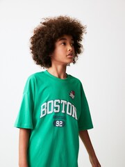 Green Varsity 100% Cotton Short Sleeve Graphic T-Shirt (3-16yrs) - Image 1 of 7