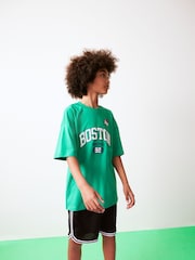 Green Varsity 100% Cotton Short Sleeve Graphic T-Shirt (3-16yrs) - Image 3 of 7
