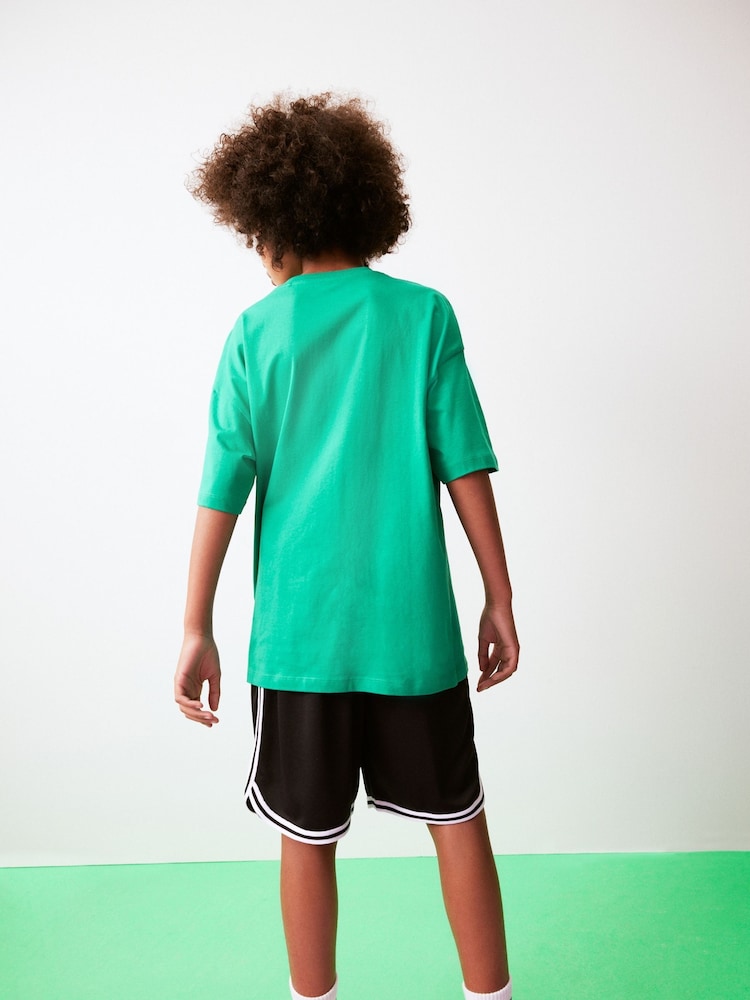 Green Varsity 100% Cotton Short Sleeve Graphic T-Shirt (3-16yrs) - Image 4 of 7