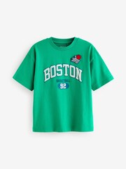 Green Varsity 100% Cotton Short Sleeve Graphic T-Shirt (3-16yrs) - Image 5 of 7