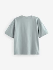 Серый с вышивкой - Relaxed Fit Short Sleeve Graphic Print T-Shirt (3-16yrs) - Image 2 of 3