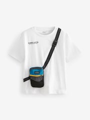 White Phone Bag Pocket Short Sleeve 100% Cotton T-Shirt (3-16yrs) - Image 1 of 3
