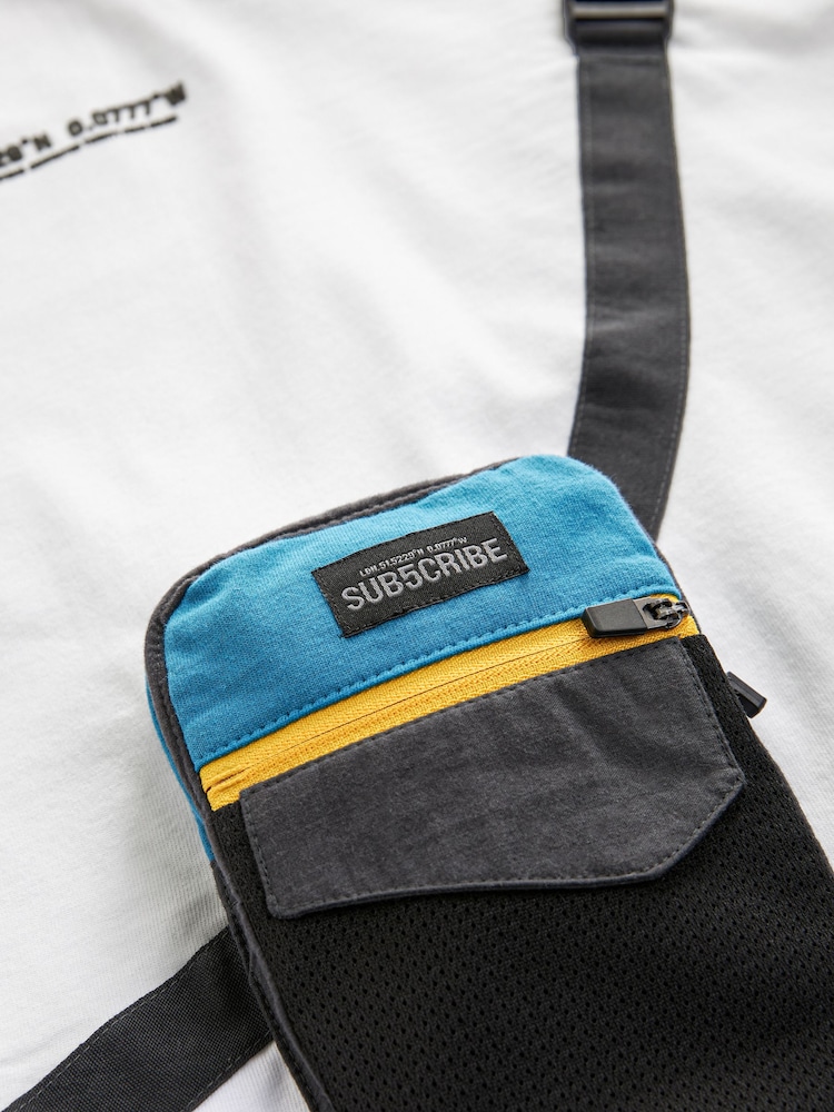 White Phone Bag Pocket Short Sleeve 100% Cotton T-Shirt (3-16yrs) - Image 3 of 3