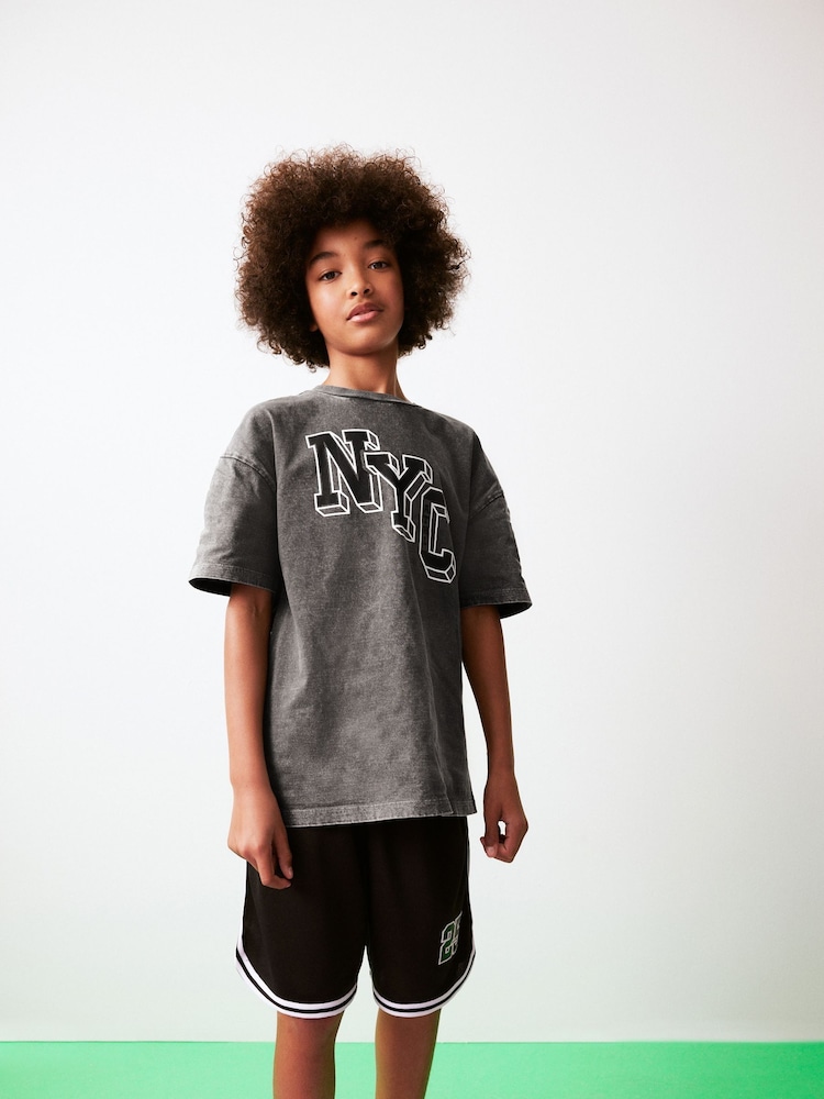 Grey Relaxed Fit Short Sleeve Graphic T-Shirt (3-16yrs) - Image 4 of 6