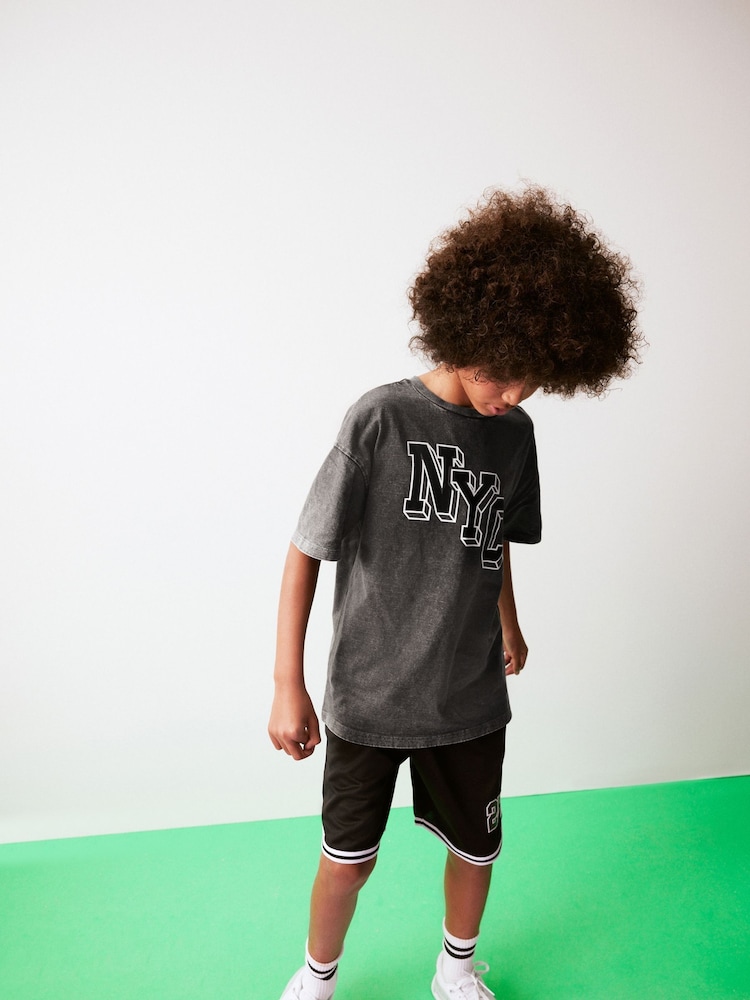 Grey Relaxed Fit Short Sleeve Graphic T-Shirt (3-16yrs) - Image 5 of 6