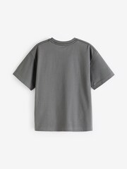 Grey Embroidery Oversized Fit 100% Cotton Short Sleeve Graphic T-Shirt (3-16yrs) - Image 6 of 7