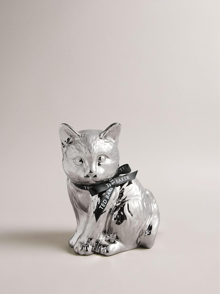 Ted Baker Mrvivo Silver Cat Money Box - Image 1 of 3 Ted Baker Mrvivo Silver Cat Money Box - Image 1 of 3