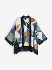 Blue Geo Short Kimono Cover-Up - Image 5 of 6