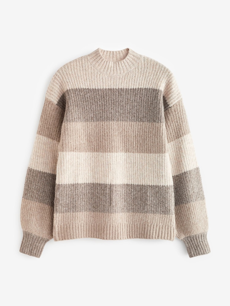 In The Style Brown Stacey Solomon Striped Tonal Jumper - Image 5 of 5