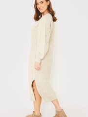 In The Style Grey Gemma Louise Miles V-Neck Knitted Midaxi Dress - Image 3 of 4