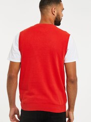Threadbare Red V-Neck Christmas Vest - Image 2 of 4