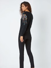 Roman Black Sequin Embellished Knit Jumper - Image 2 of 5