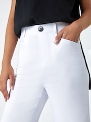 Roman White Cropped Stretch Culottes - Image 5 of 5