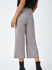 Roman Light Grey Cropped Stretch Culottes - Image 4 of 5