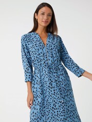 Roman Blue Butterfly Print Knitted Stretch Dress - Image 1 of 5