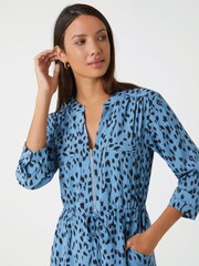 Roman Blue Butterfly Print Knitted Stretch Dress - Image 4 of 5