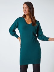 Roman Green Knitted Jumper Dress - Image 1 of 5