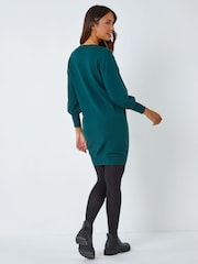 Roman Green Knitted Jumper Dress - Image 2 of 5