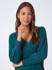 Roman Green Knitted Jumper Dress - Image 4 of 5