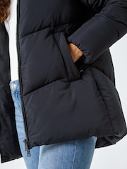 Roman Black Hooded Padded Short Coat - Image 5 of 5