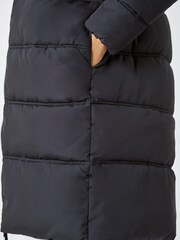 Roman Black Funnel Neck Longline Puffer Coat - Image 5 of 5