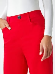 Roman Red Cropped Stretch Culottes - Image 5 of 5