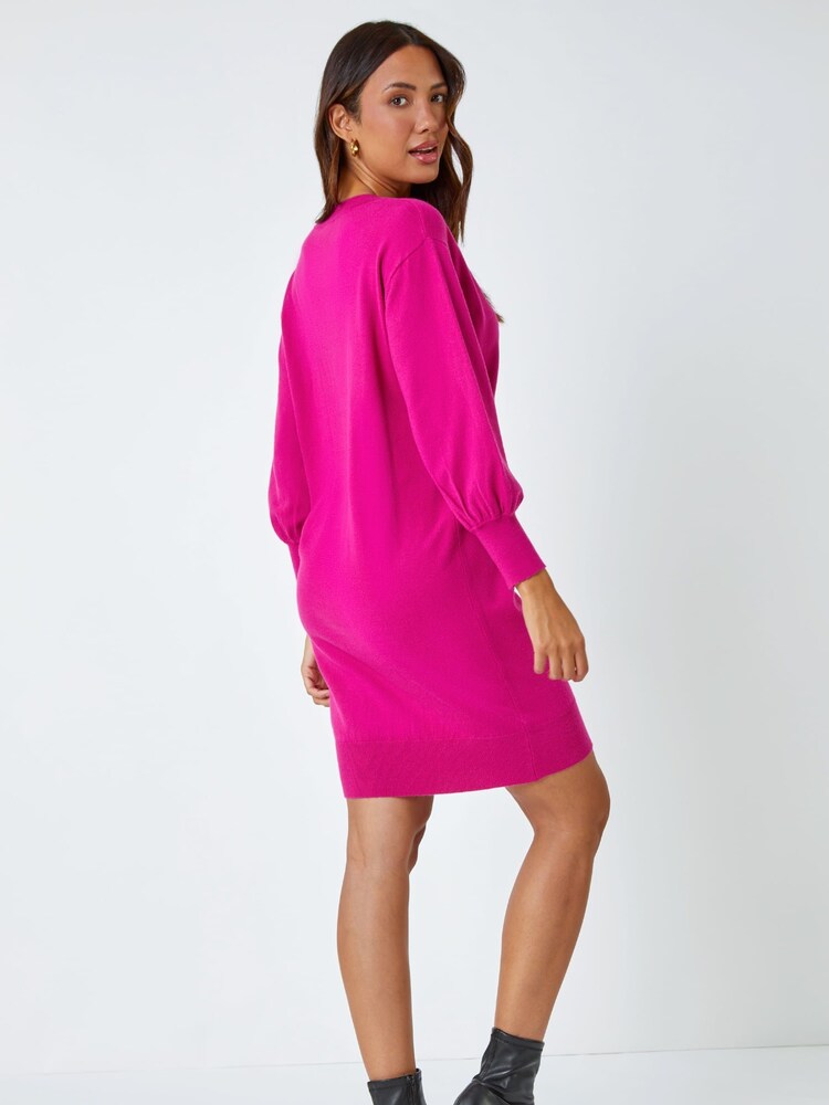 Roman Pink Knitted Jumper Dress - Image 2 of 5