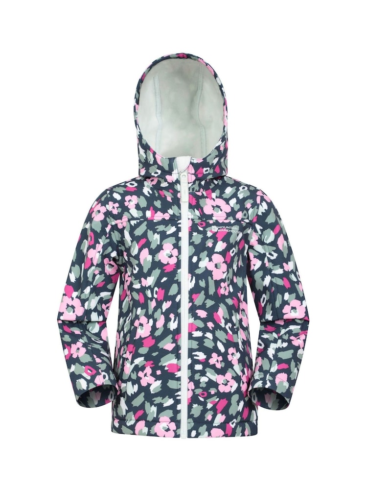 Mountain Warehouse Multi Colour Exodus II Kids Printed Water Resistant Softshell Jacket - Image 1 of 5