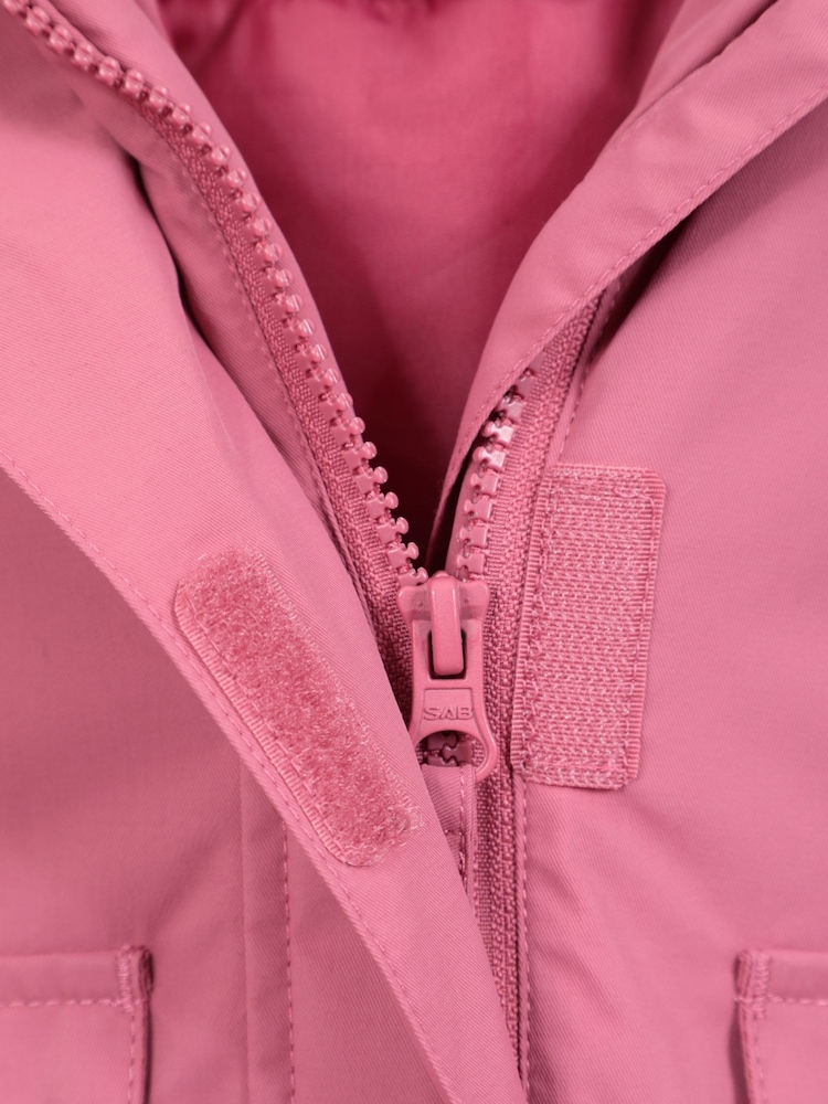 Mountain Warehouse Pink Kids Ranger Plain Water Resistant Jacket - Image 4 of 4