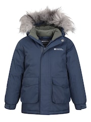 Mountain Warehouse Blue Kids Ranger Plain Water Resistant Jacket - Image 1 of 6