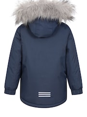 Mountain Warehouse Blue Kids Ranger Plain Water Resistant Jacket - Image 2 of 6