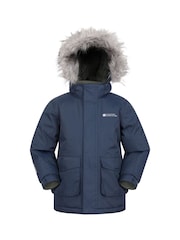Mountain Warehouse Blue Kids Ranger Plain Water Resistant Jacket - Image 3 of 6