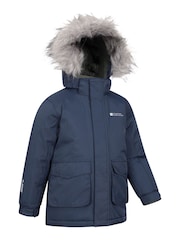Mountain Warehouse Blue Kids Ranger Plain Water Resistant Jacket - Image 4 of 6