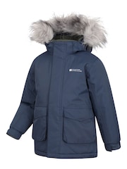 Mountain Warehouse Blue Kids Ranger Plain Water Resistant Jacket - Image 5 of 6