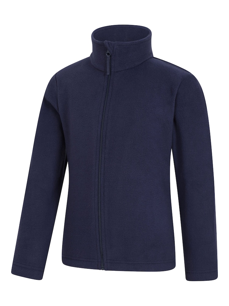 Blauw - Mountain Warehouse Camber II fleece met rits voor kinderen - Image 3 of 4