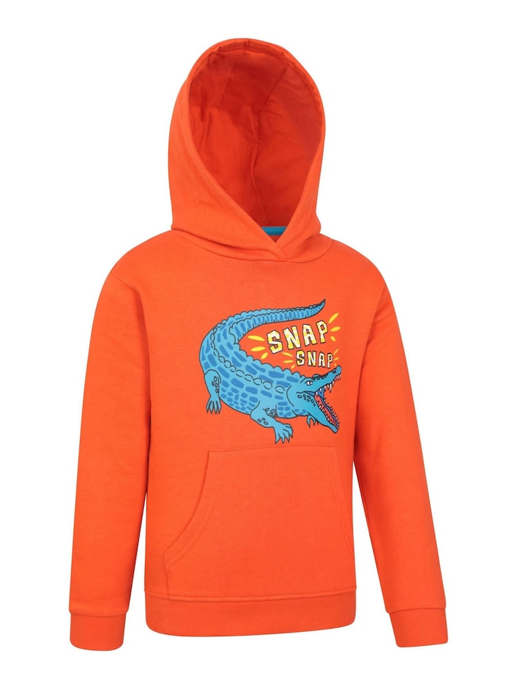 Sweat à capuche Mountain Warehouse Snappy Croco 100% coton enfant - Image 3 of 5
