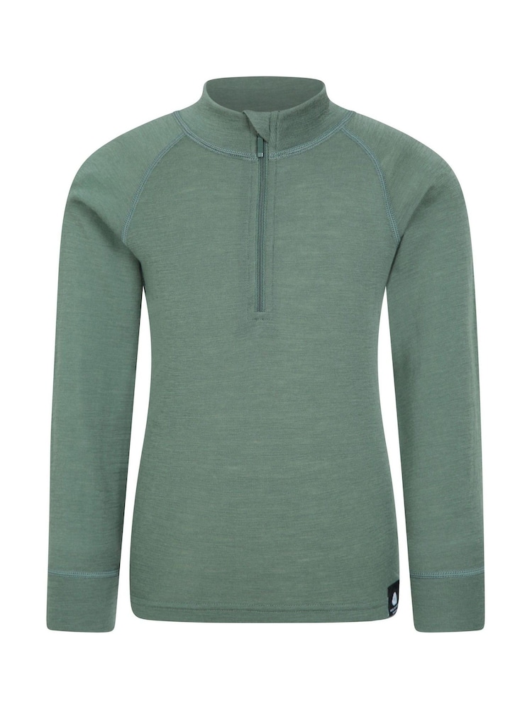 Mountain Warehouse Kids Merino Half Zip Thermal Top - صورة 1 من 5 Mountain Warehouse Kids Merino Half Zip Thermal Top - صورة 1 من 5