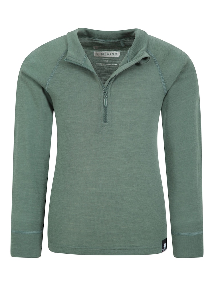 Mountain Warehouse Kids Merino Half Zip Thermal Top - صورة 2 من 5 Mountain Warehouse Kids Merino Half Zip Thermal Top - صورة 2 من 5