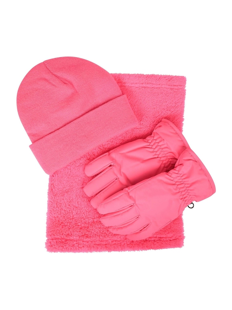 Mountain Warehouse Pink Kids Winter Accessories Set - Image 1 of 4