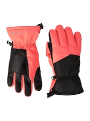 Mountain Warehouse Red Extreme Kids Waterproof Fleece Lined Ski Gloves - Image 1 of 6