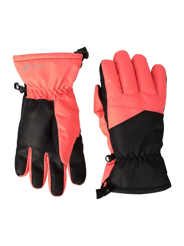 Mountain Warehouse Red Extreme Kids Waterproof Fleece Lined Ski Gloves - Image 1 of 6