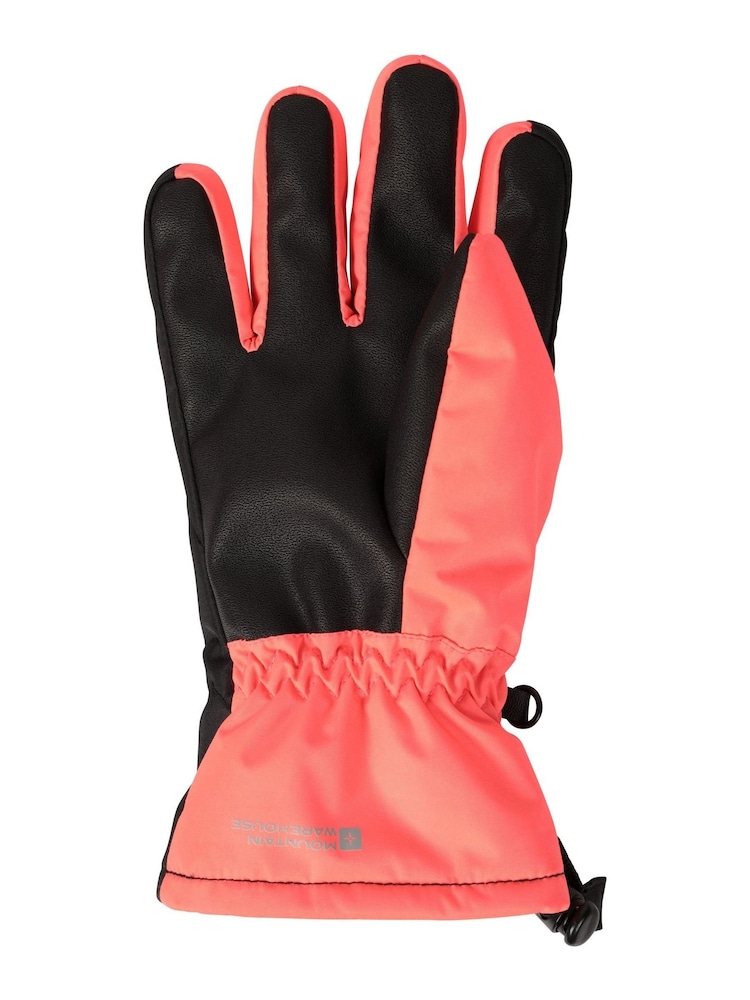 Mountain Warehouse Red Extreme Kids Waterproof Fleece Lined Ski Gloves - Image 2 of 6